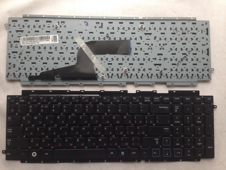 Клавиатура RUS для Samsung NP-RC710 , NP-RC711 Black w/o ramka