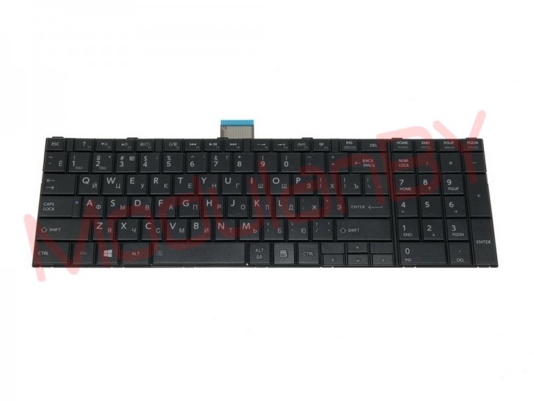 Клавиатура RUS для TOSHIBA Satellite C850 C870 L850 L870 BLACK без рамки