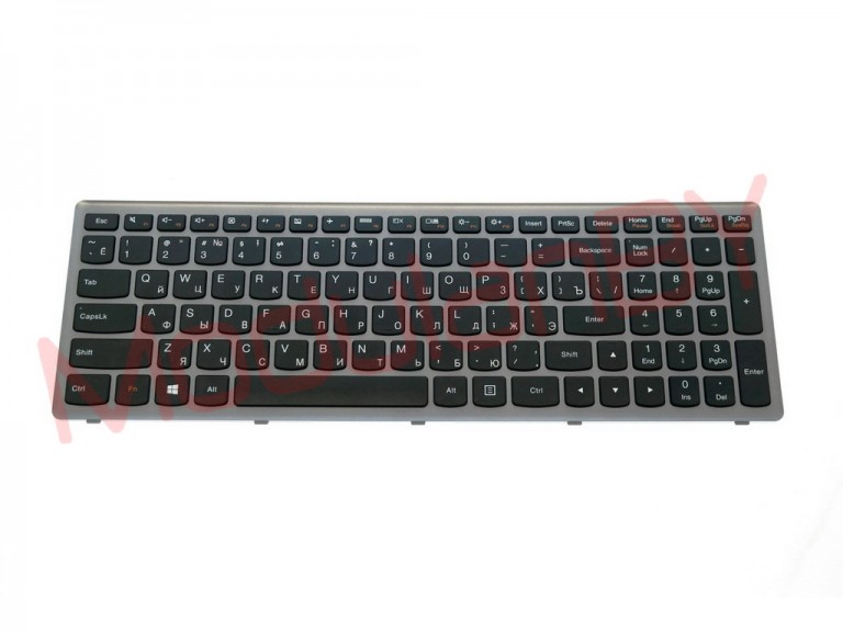 Клавиатура RUS для Lenovo Z500 silver Frame