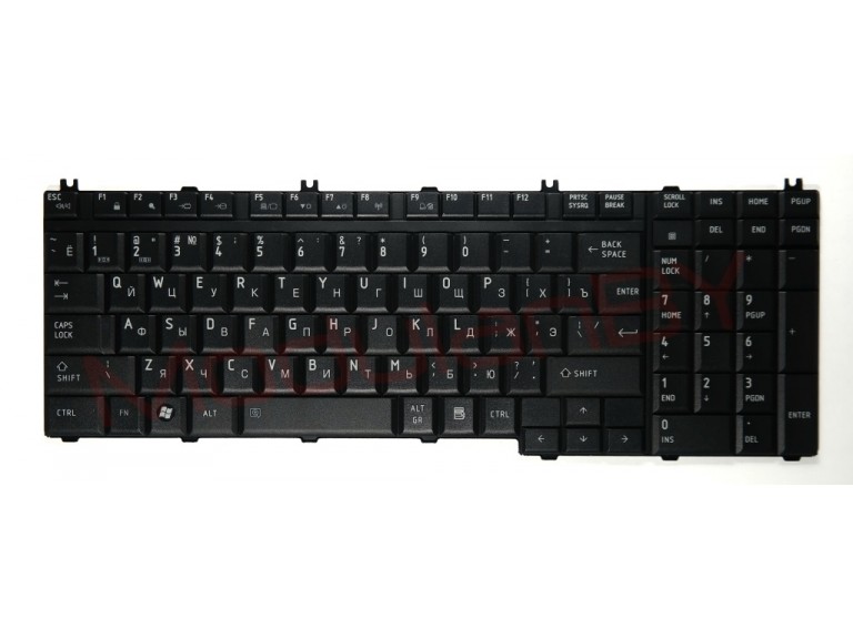 Клавиатура RUS для TOSHIBA Satellite A500 , A505 BLACK A505D F501 L350 , L355 , L350D , L355D L500 L