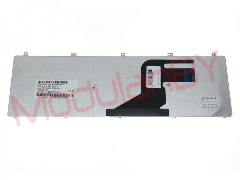 Клавиатура RUS для Asus N55 N57 N75 N75S N75SL silver