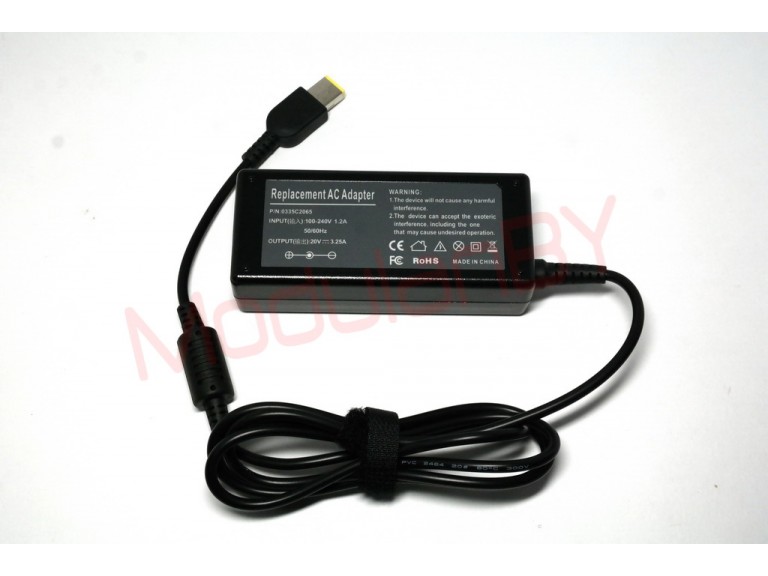 Блок питания 0335C2065 (20V 3.25A 65W; Square tip; AC 3 PIN) FULL CE