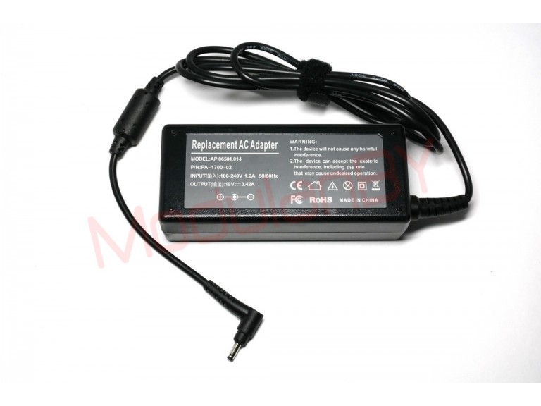 Блок питания PA-1700-02 (AP.06501.014) (19V 3.42A 65W; 3,0x1,0; AC 3 PIN ) FULL CE