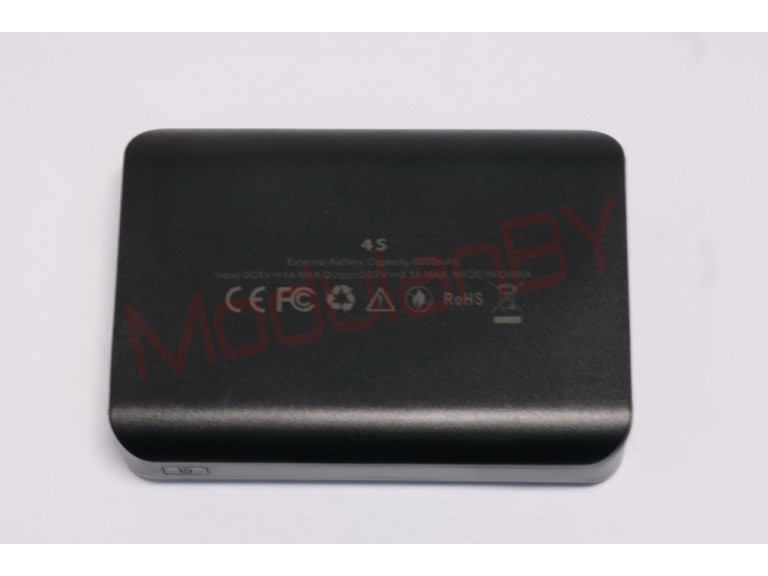 4S-BK (Чёрная) 5V 6000mAh input 5V 1A max , output 5V 2,1A max , фонарик