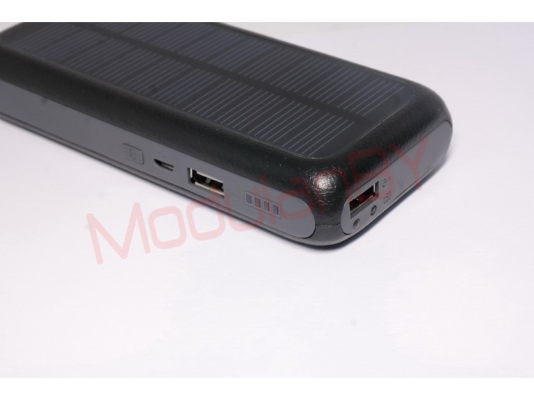 6SO (Чёрная) 5V 10000mAh input - 5V 1A max , out1 - 5V 1A max , out2 - 5V 2,1Amax , фонарик , зарядк