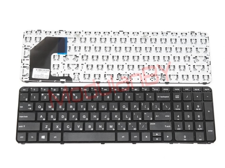 Клавиатура RUS для HP Pavilion  15 black ( hp 15-B) В рамке , Горизонтальный Enter