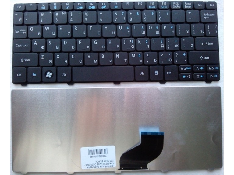 Клавиатура RUS для Acer Aspire One D270 D255 D260 D257 521 532h BLACK