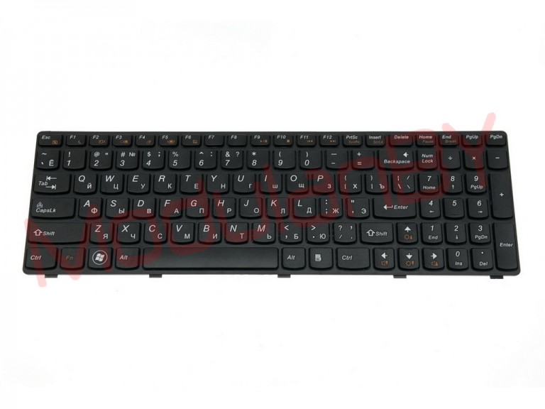 Клавиатура RUS для LENOVO G570 G575 Z560 Z565 black