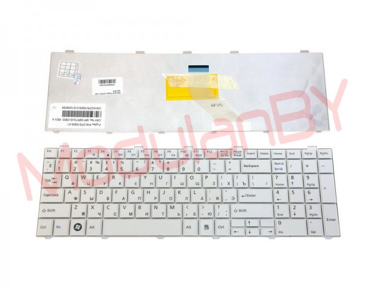 Клавиатура RUS для Fujitsu A531 A530 AH531 AH530 БЕЛАЯ