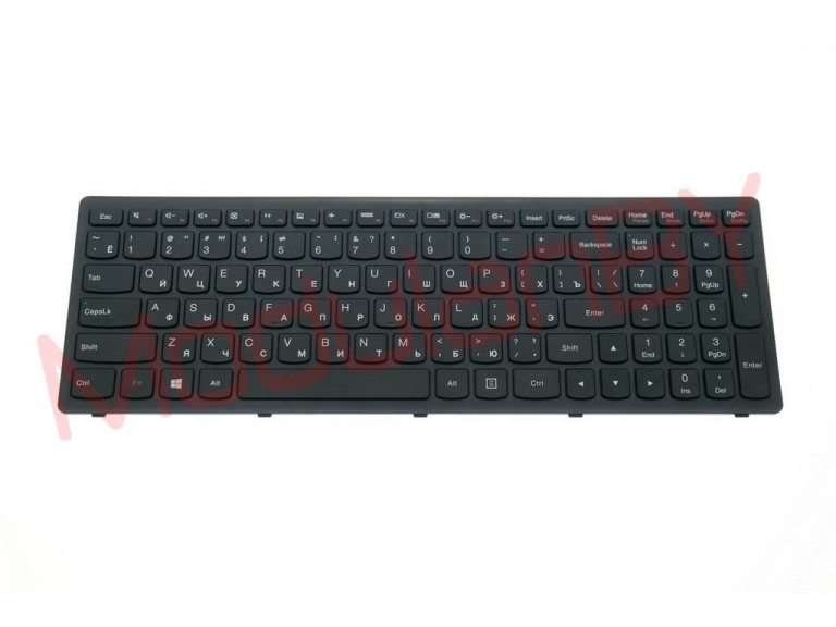 Клавиатура RUS для Lenovo LENOVO G500S G505S S510 Z510 S500 Z505 черная в черной рамке