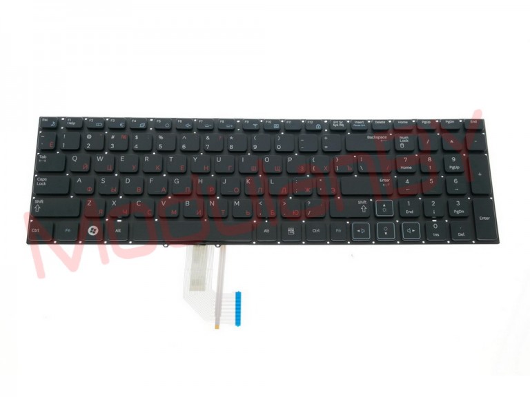 Клавиатура RUS для SAMSUNG RF712 NP-RF712 NPRF712 черная с подсветкой