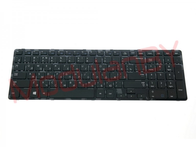 Клавиатура RUS для SAMSUNG NP350E7C NP355E7C под рамку черная