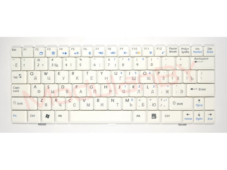 Клавиатура RUS для MSI WIND U100 U90 U110 U120 Белая