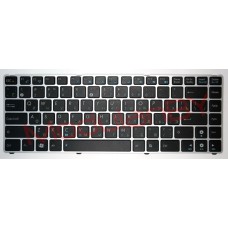 Клавиатура RUS для ASUS EEEPC 1201 1215 1225 UL20 UX30 black silver frame