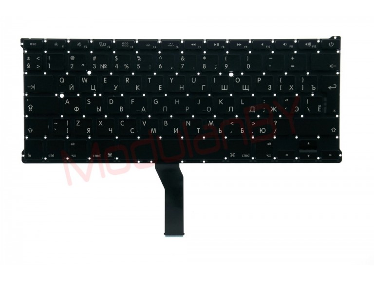 Клавиатура RUS для Apple MacBook Air 13" A1369 , A1466 черная , большая клавиша ввода