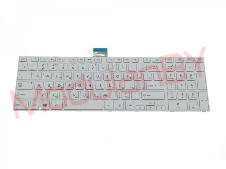 Клавиатура RUS для TOSHIBA Satellite L50 белая в рамке