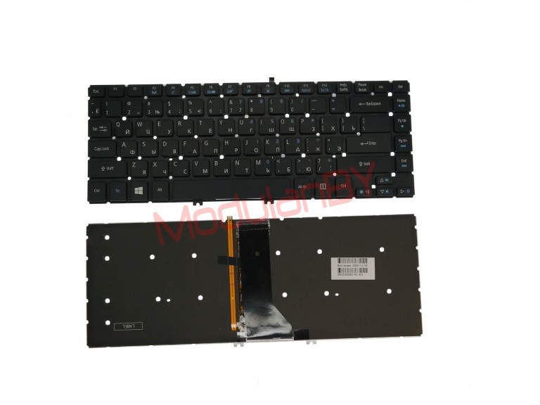 Клавиатура RUS для Acer Aspire R7-571 R7-571G R7-572 R7-572G Черная с подсветкой