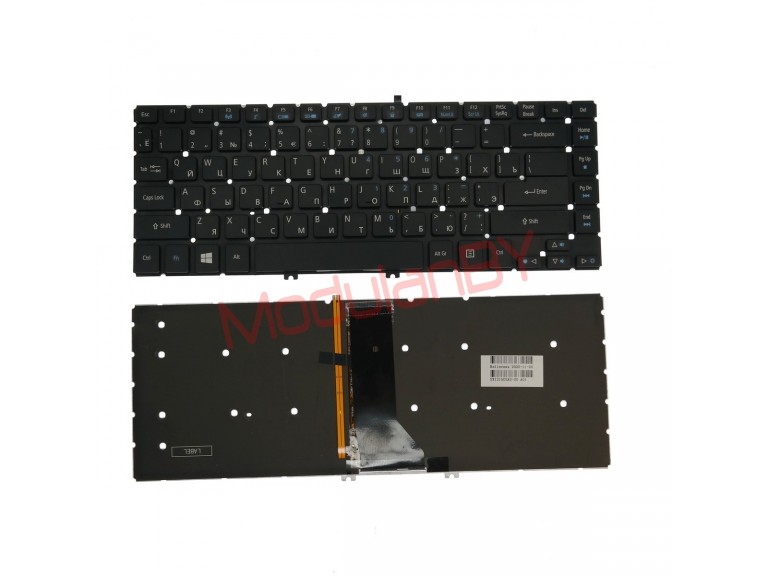 Клавиатура RUS для Acer Aspire R7-571 R7-571G R7-572 R7-572G Черная с подсветкой