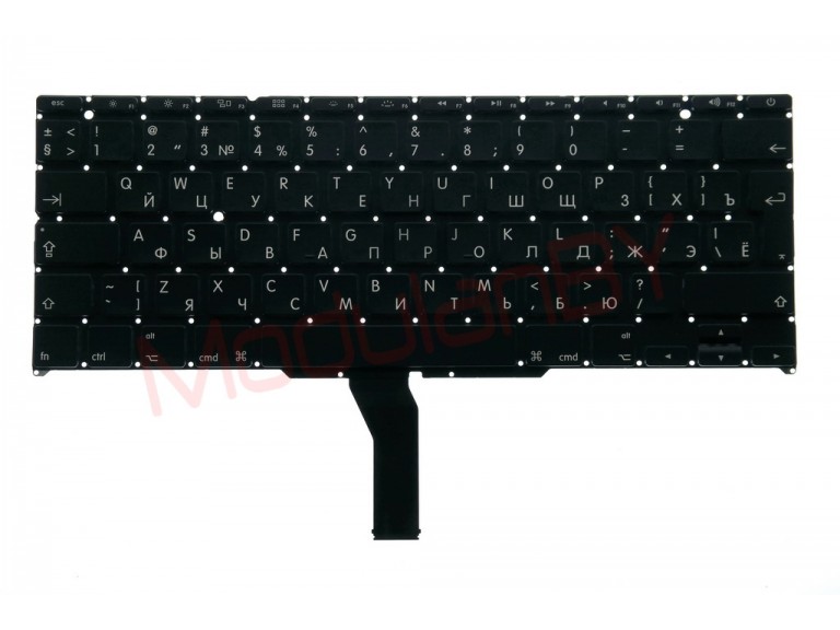 Клавиатура RUS для Apple MacBook Air 11" A1370 , A1465 черная , большая клавиша ввода