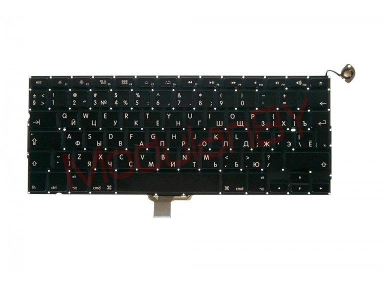 Клавиатура RUS для Apple MacBook Pro 13" A1278 черная , большая клавиша ввода