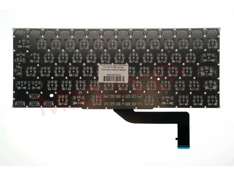Клавиатура RUS для Apple MacBook Pro 15" A1398 черная , большая клавиша ввода