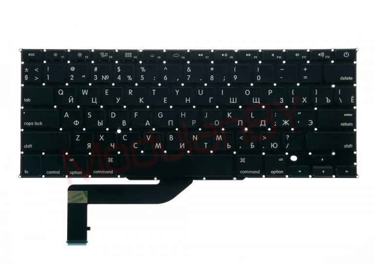 Клавиатура RUS для Apple MacBook Pro 15" A1398 черная , малая клавиша ввода
