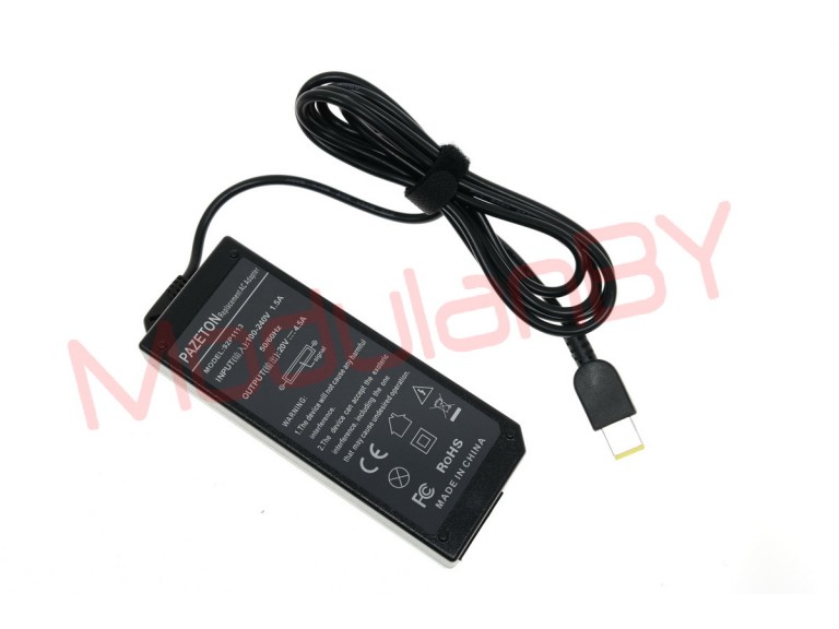 Блок питания PAZETON для ноутбука 92P1113 (20V 4.5A 90W; Square tip; AC 3 PIN)+AC cable