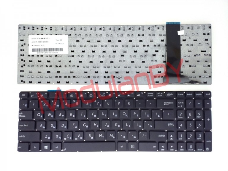 Клавиатура RUS для ASUS N56 N56V N56VZ N56VM N56DP N56X черная Малая клавиша ввод