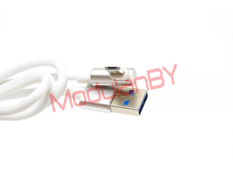 USB data cables USB-micro USB 1 m 90 градусов белый