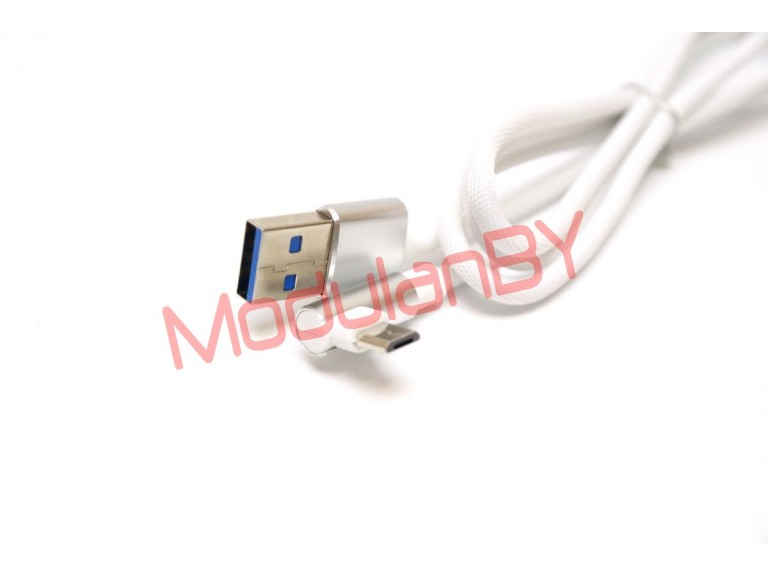 USB data cables USB-micro USB 1 m 90 градусов белый