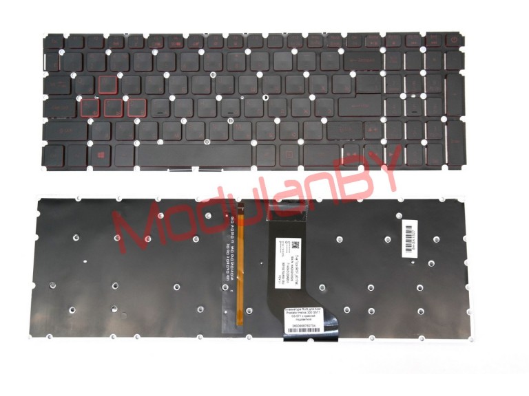 Клавиатура RUS для Acer Predator Helios 300 G571 G3-571 с красной подсветкой