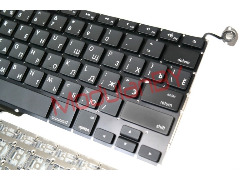 Клавиатура RUS для Apple MacBook Pro 13 A1278 черная , малая клавиша ввод