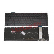 Клавиатура RUS для Asus G551 G771 GL552 GL752 черная подсветка красная