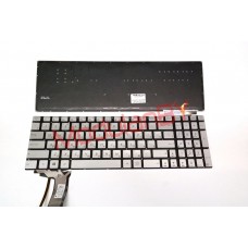Клавиатура RUS для Asus N551 N552 N751 N752 Серебристая с подсветкой