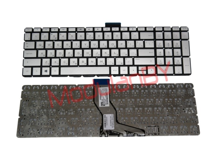 Клавиатура RUS для HP 15-bs 250G6 17G-BR small enter Серебристая