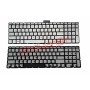 Клавиатура RUS для HP 15-AU small enter Серебристая с подсветкой
