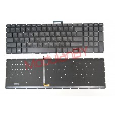 Клавиатура RUS для HP 15-AU small enter Черная с подсветкой