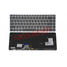 Клавиатура RUS для HP EliteBook Folio 1040 G1 , 1040 G2 , Черная , с подсветкой