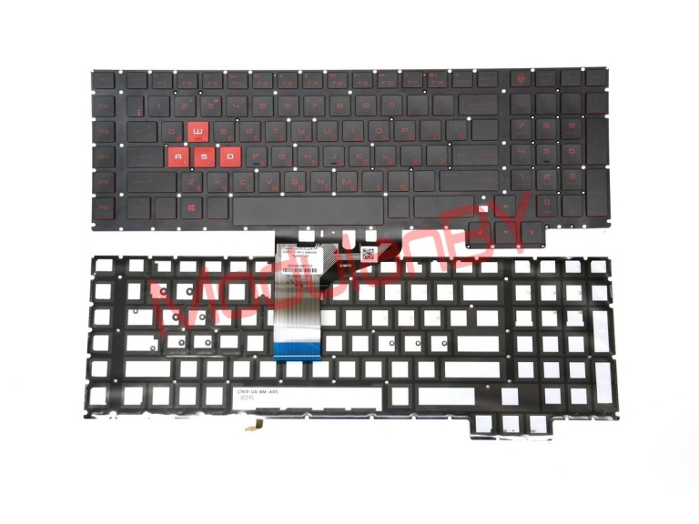 Клавиатура RUS для HP OMEN 17-AN с красной подсветкой