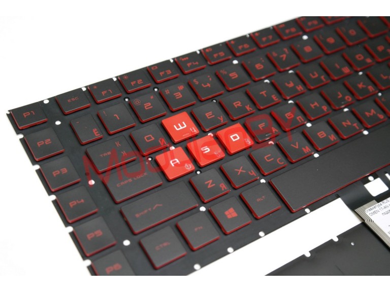 Клавиатура RUS для HP OMEN 17-AN с красной подсветкой