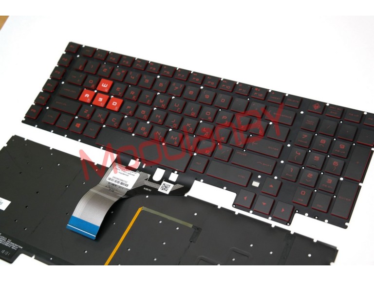 Клавиатура RUS для HP OMEN 17-AN с красной подсветкой