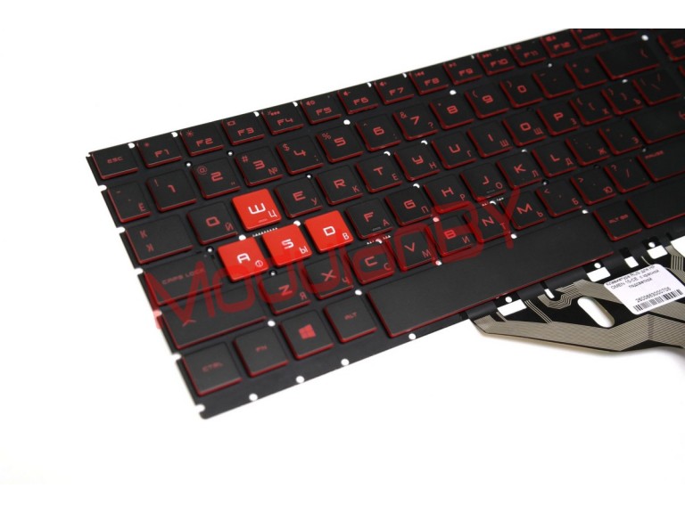 Клавиатура RUS для HP OMEN 15-CE с красной подсветкой