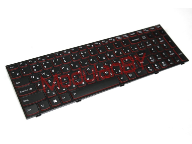 Клавиатура RUS для LENOVO Y510 черная с подсветкой красной