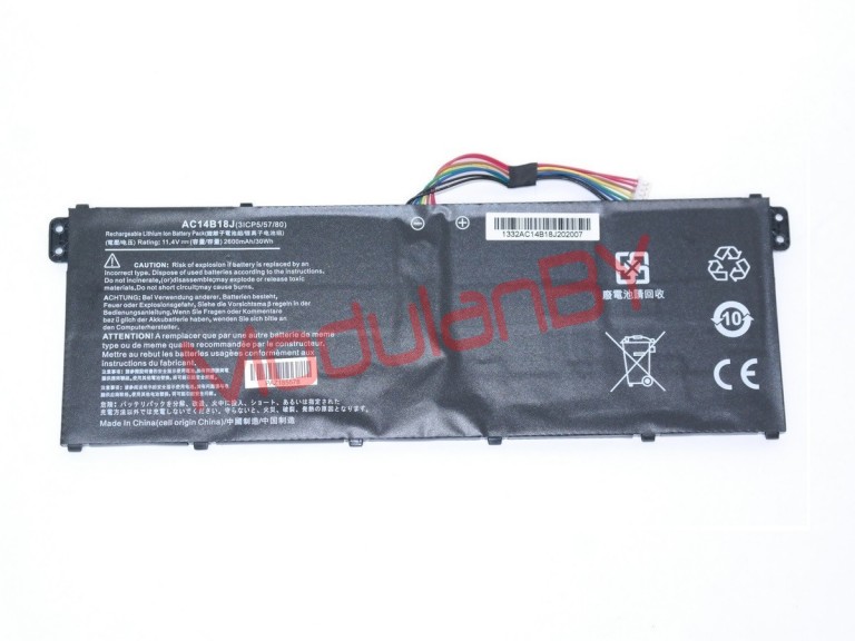 АКБ AC14B18J для ACER ASPIRE E3-721 E5-771 E3-111 B115 V5-132 11.4V 25Wh