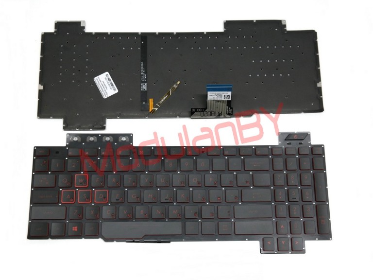 Клавиатура RUS для ASUS FX504 FX505 черная с красной подсветкой