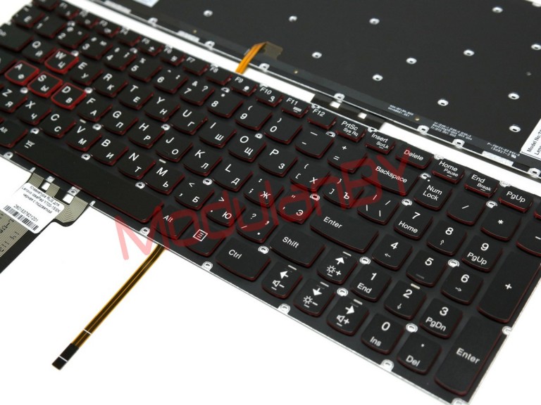 Клавиатура RUS для Lenovo IdeaPad Y700-15ISK черная с подсветкой