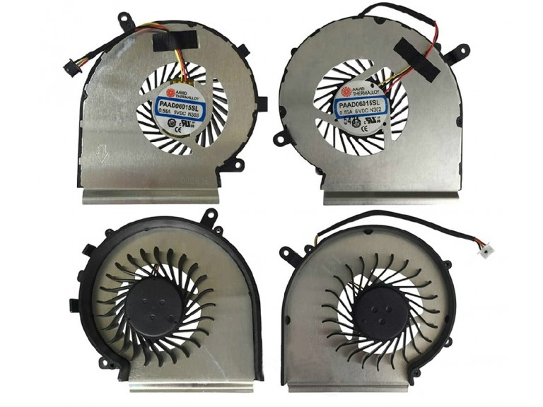 Вентиляторы CPU+GPU для Msi Ge72 Ge62 Pe60 Pe70 Gl62 Gl72