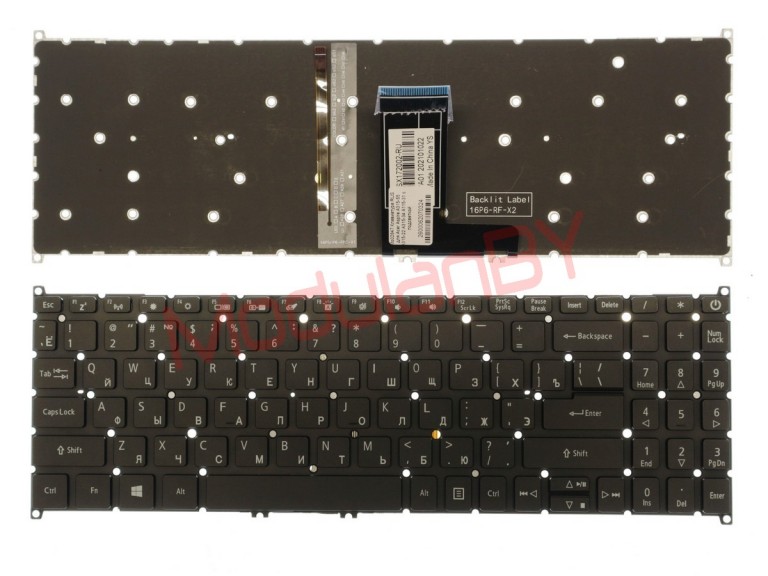 Клавиатура RUS для Acer Aspire A315-55 A315-22 A315-34 A115-31 c подсветкой