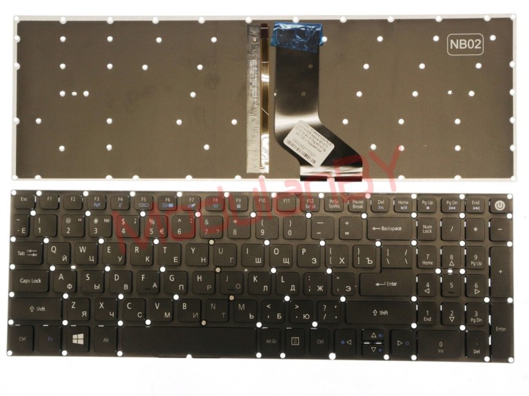 Клавиатура RUS для ACER aspire e5-573 e5-573t e5-573tg e5-573g e5-722 с подсветкой