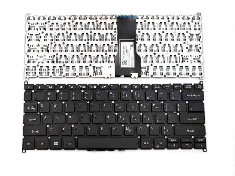 Клавиатура US для Acer Swift 3 SF314-54 черная под подсветку с кнопкой включения